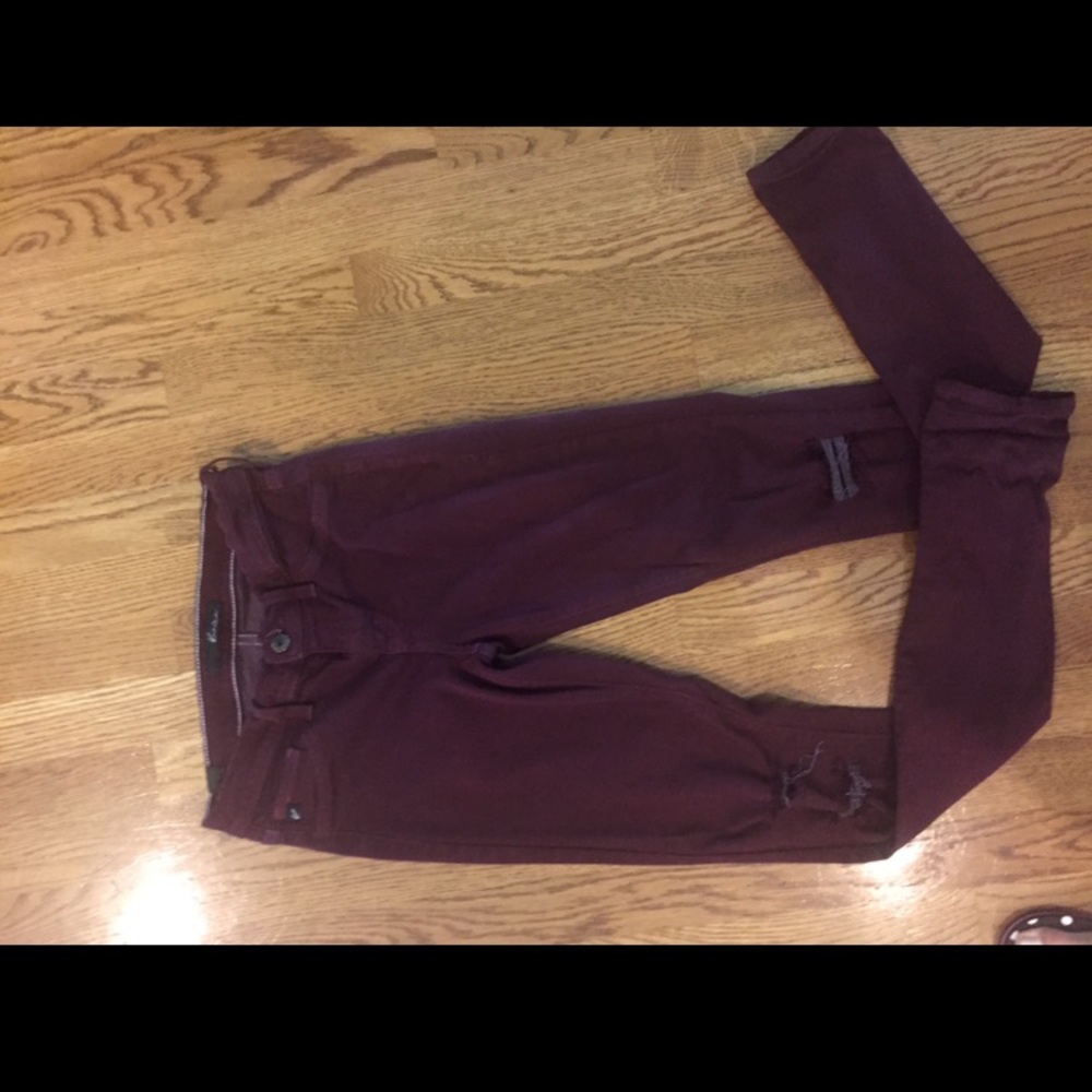 Kancan maroon skinny jeans